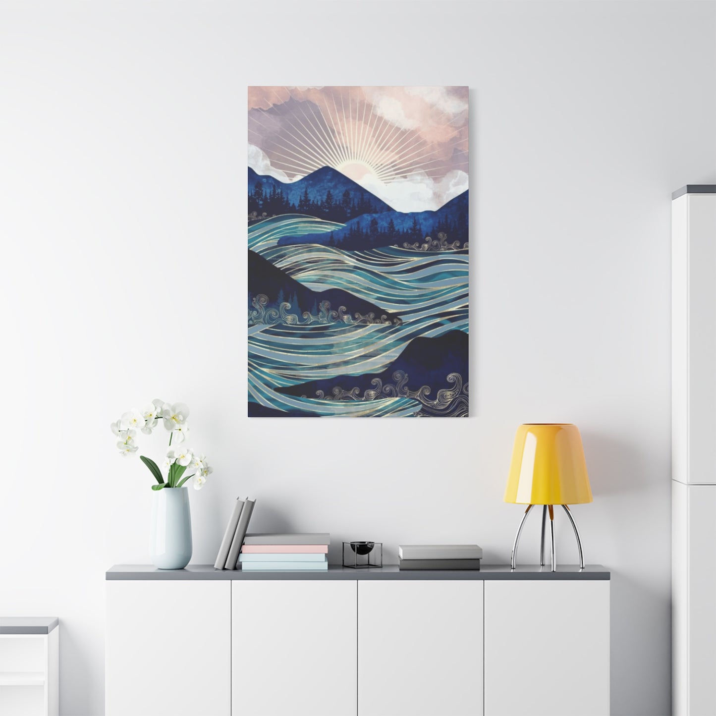 Rising Sun and Ocean Wall Art & Canvas Prints