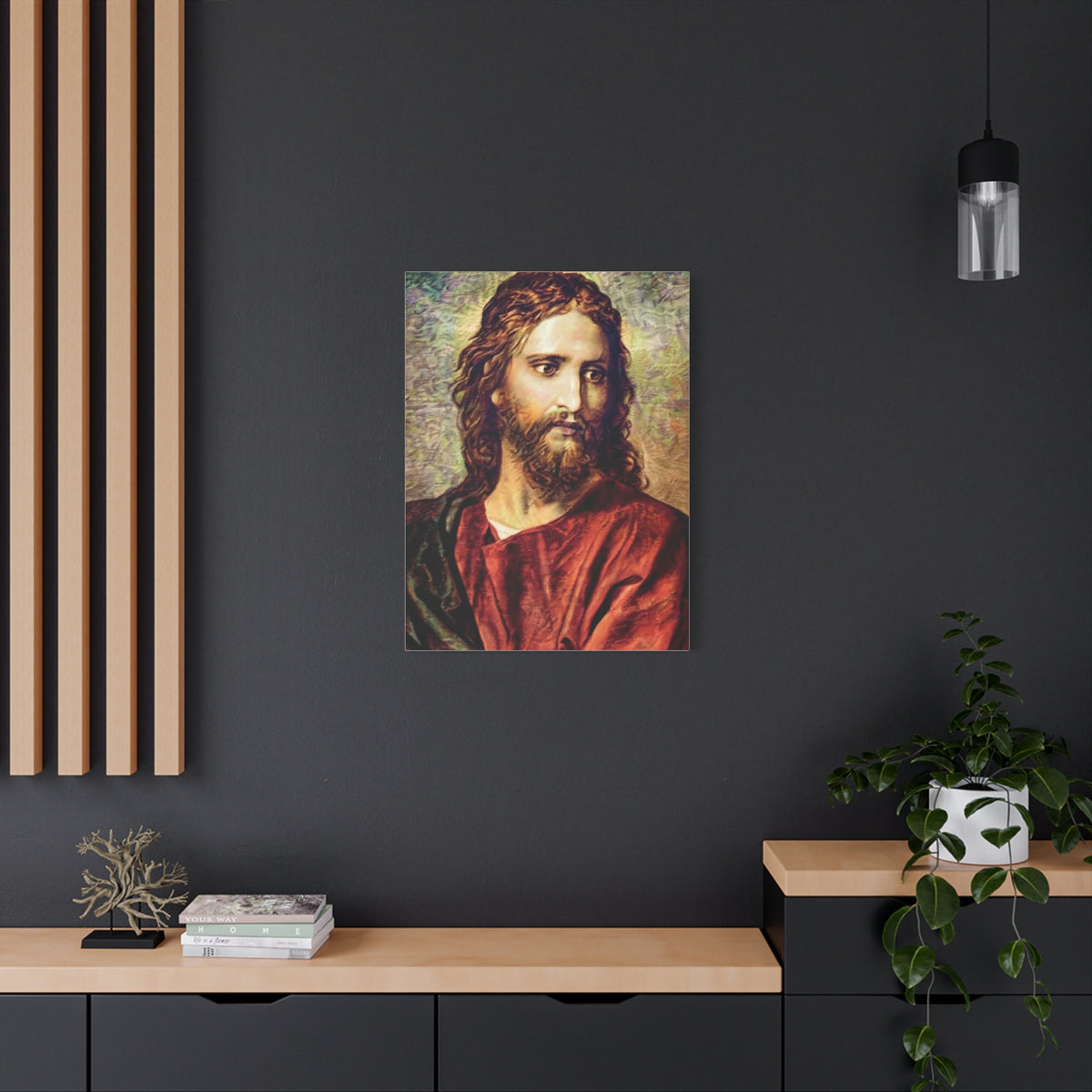 Classical Portrait of Christ Sacred Gaze Wall Art & Canvas Print