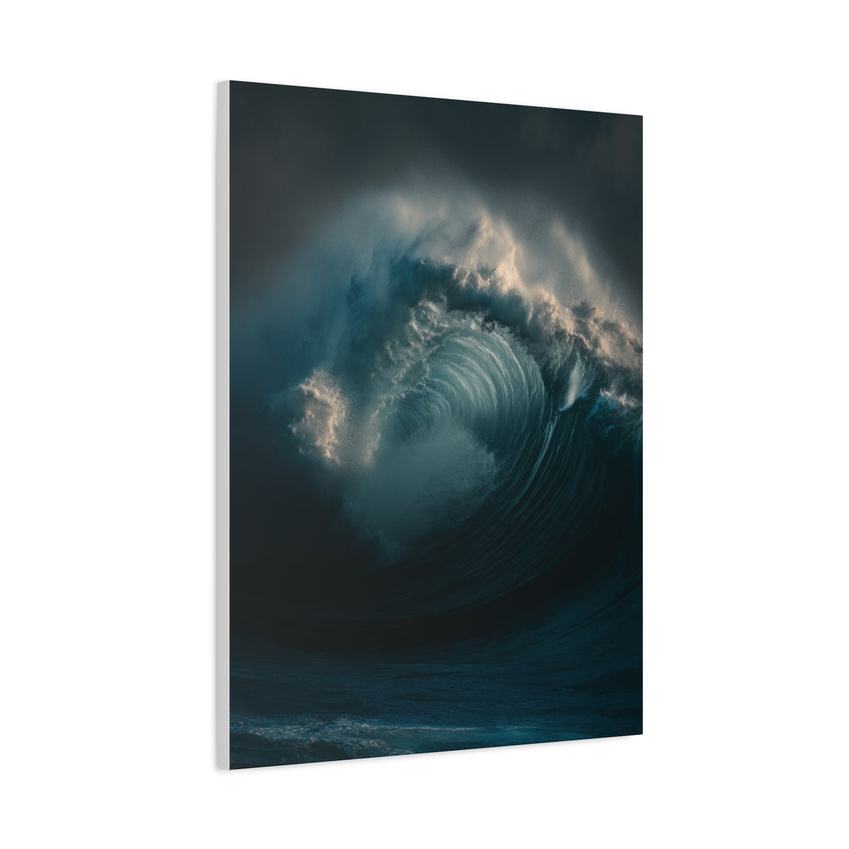Powerful Ocean Wave Curling in Dramatic Motion Wall Art & Canvas Print