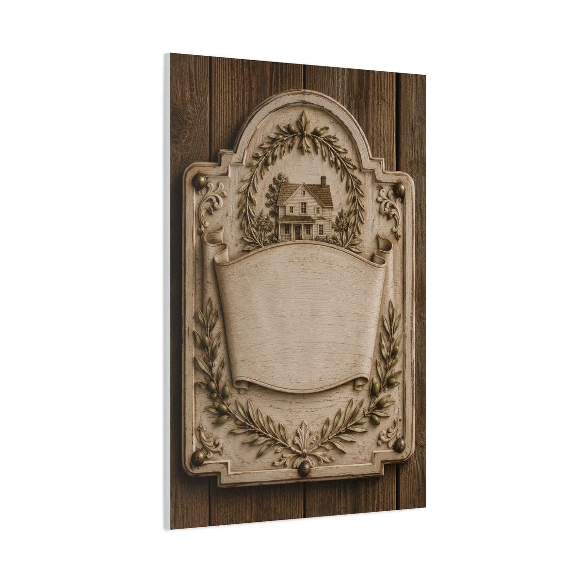 Home Blessing Carved Scripture Plaque Wall Art & Canvas Print