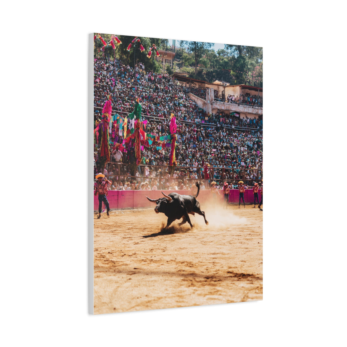 Latin American Bull Festival Arena Wall Art & Canvas Print