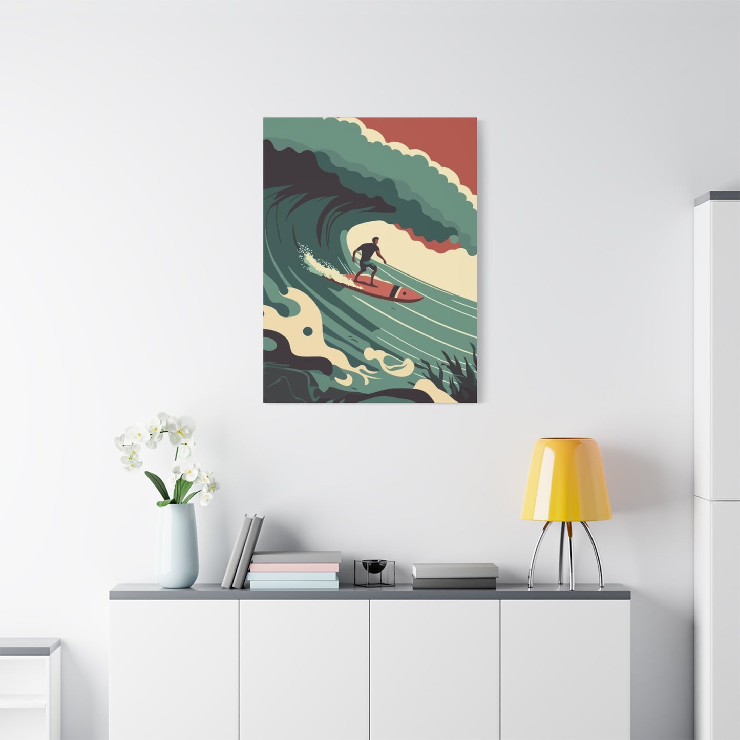 Wave Surfing Graffiti Wall Art & Canvas Prints