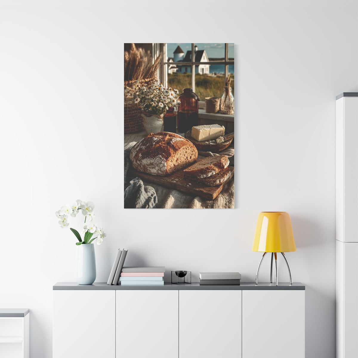 Farmhouse Breakfast Table Sourdough Still Life Wall Art & Canvas Print