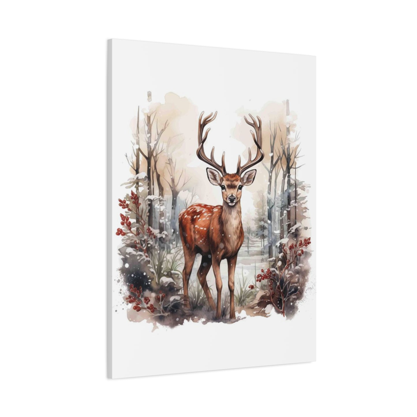 Small Reindeer Painting Wall Art & Canvas Prints