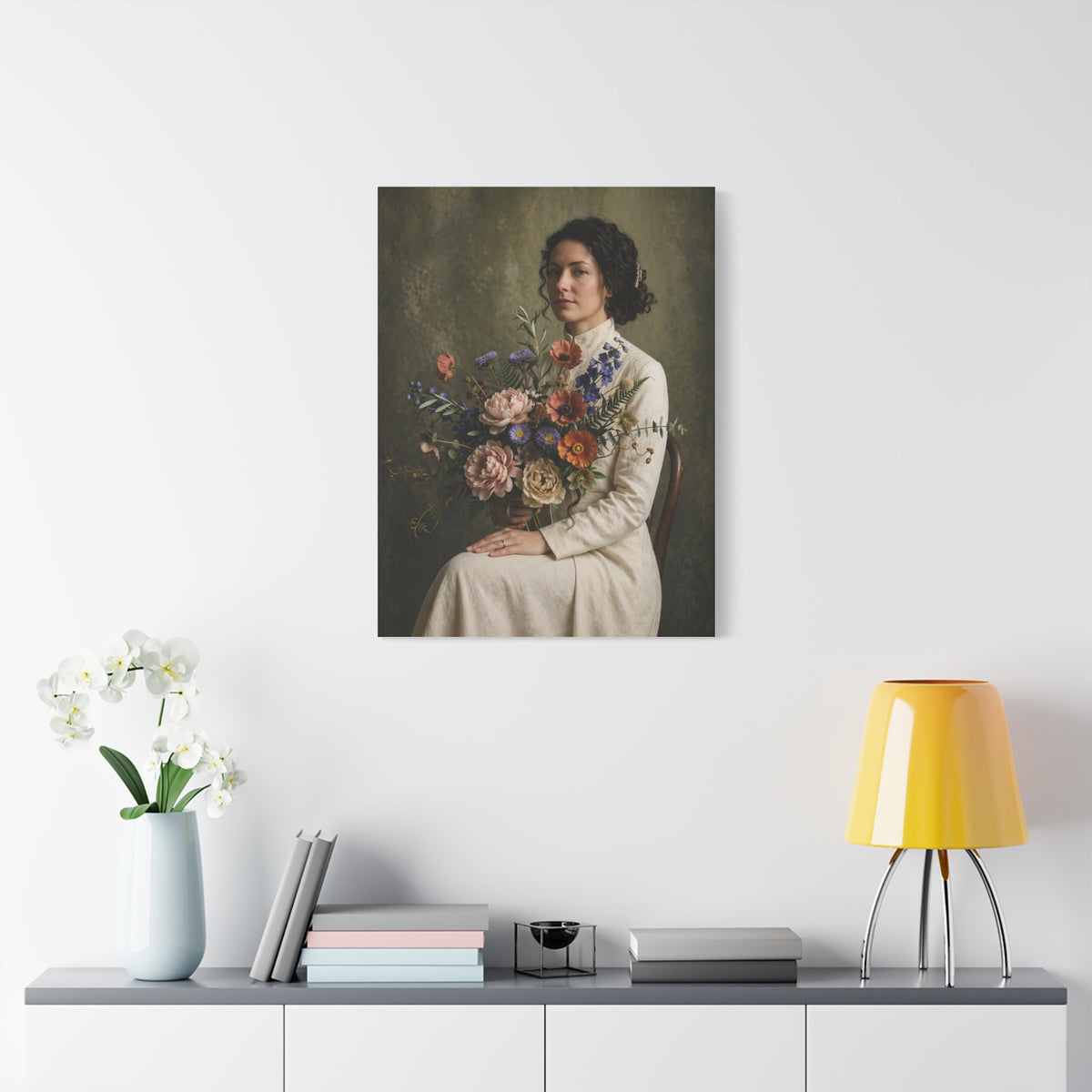 Timeless Floral Portrait Study Wall Art & Canvas Print