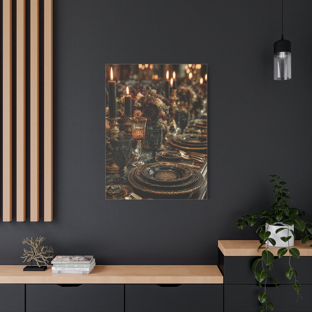 Candlelit Luxury Dinner Table Wall Art & Canvas Print