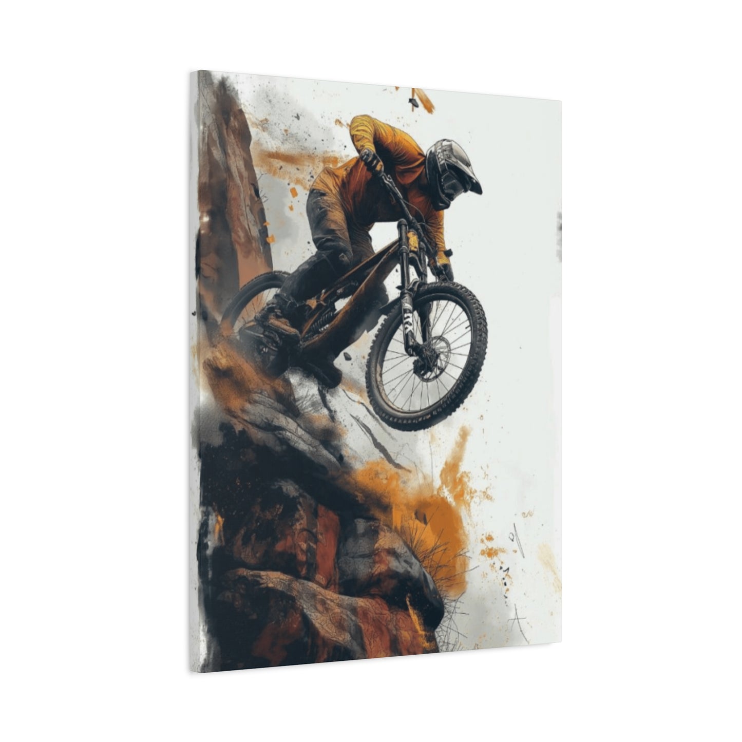 Downhill Mountain Bicycle Ride Wall Art & Canvas Prints