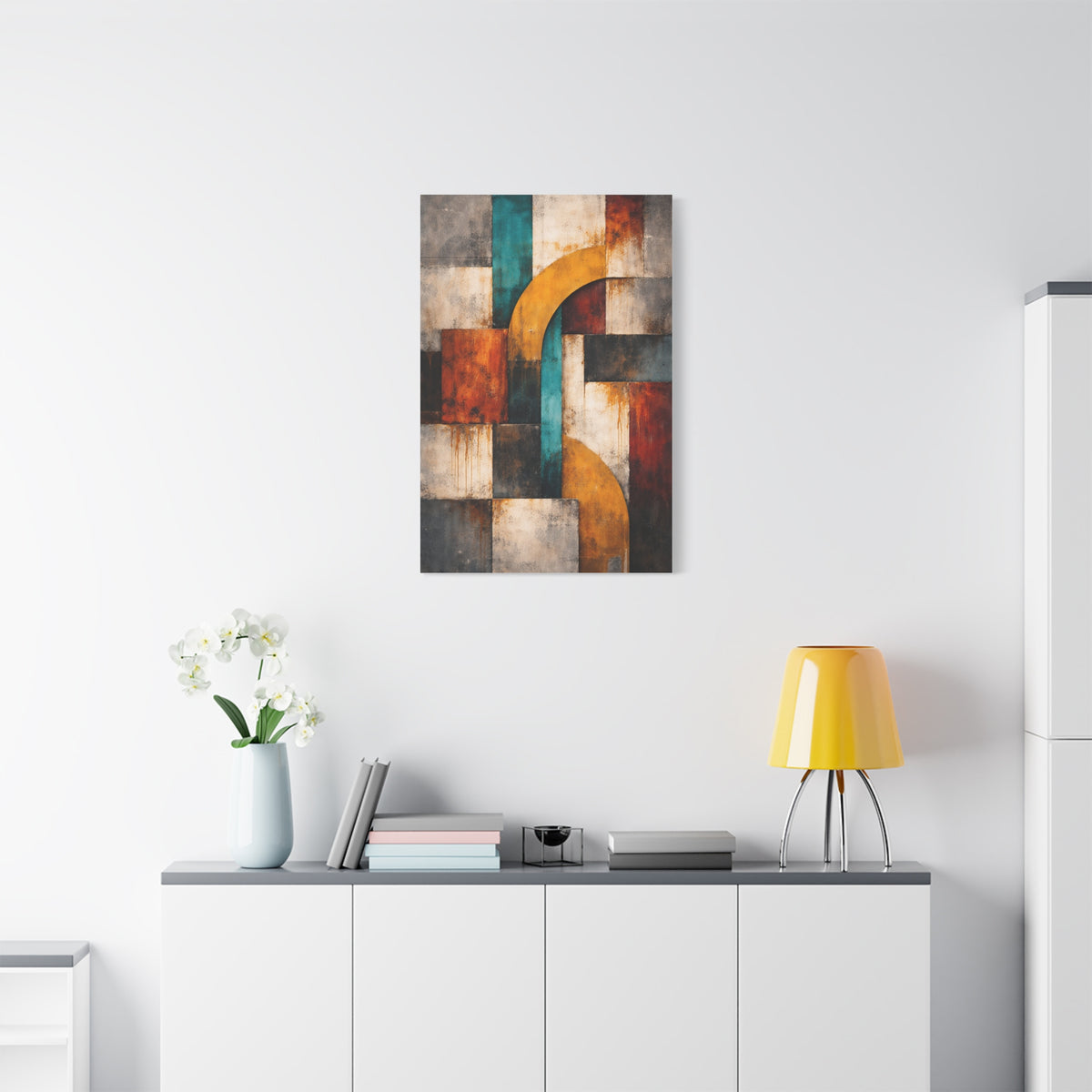 Warm Earthy Wabi-Sabi Abstract Landscape Wall Art & Canvas Print