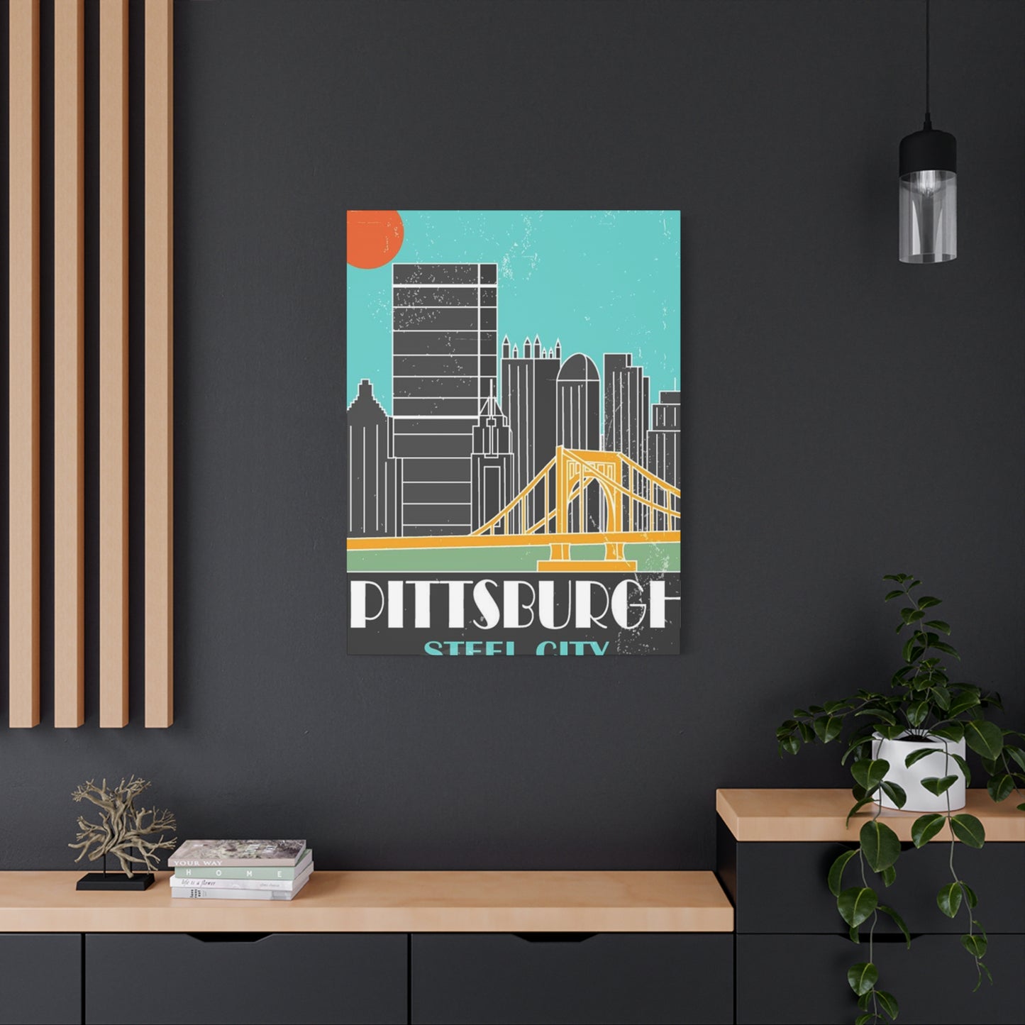 Pittsburgh The Steel City Poster Wall Art & Canvas Prints