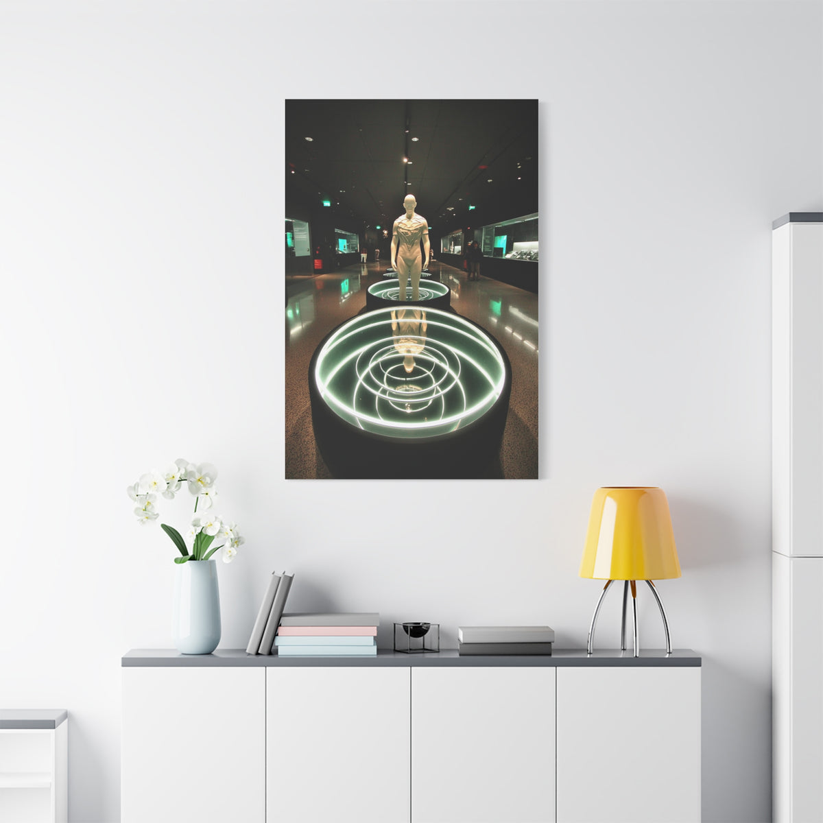 Cosmic Core Human Sculpture Wall Art & Canvas Print