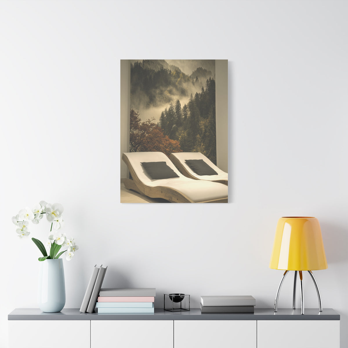 Woodland Dusk Forest Landscape Wall Art & Canvas Print