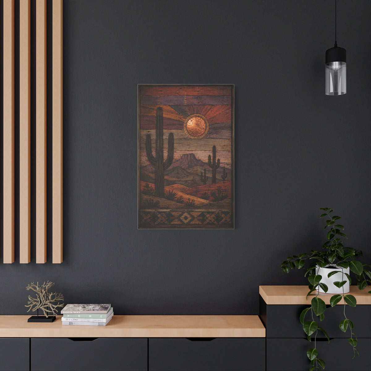 Southwestern Reclaimed Wood Desert Wall Art & Canvas Print