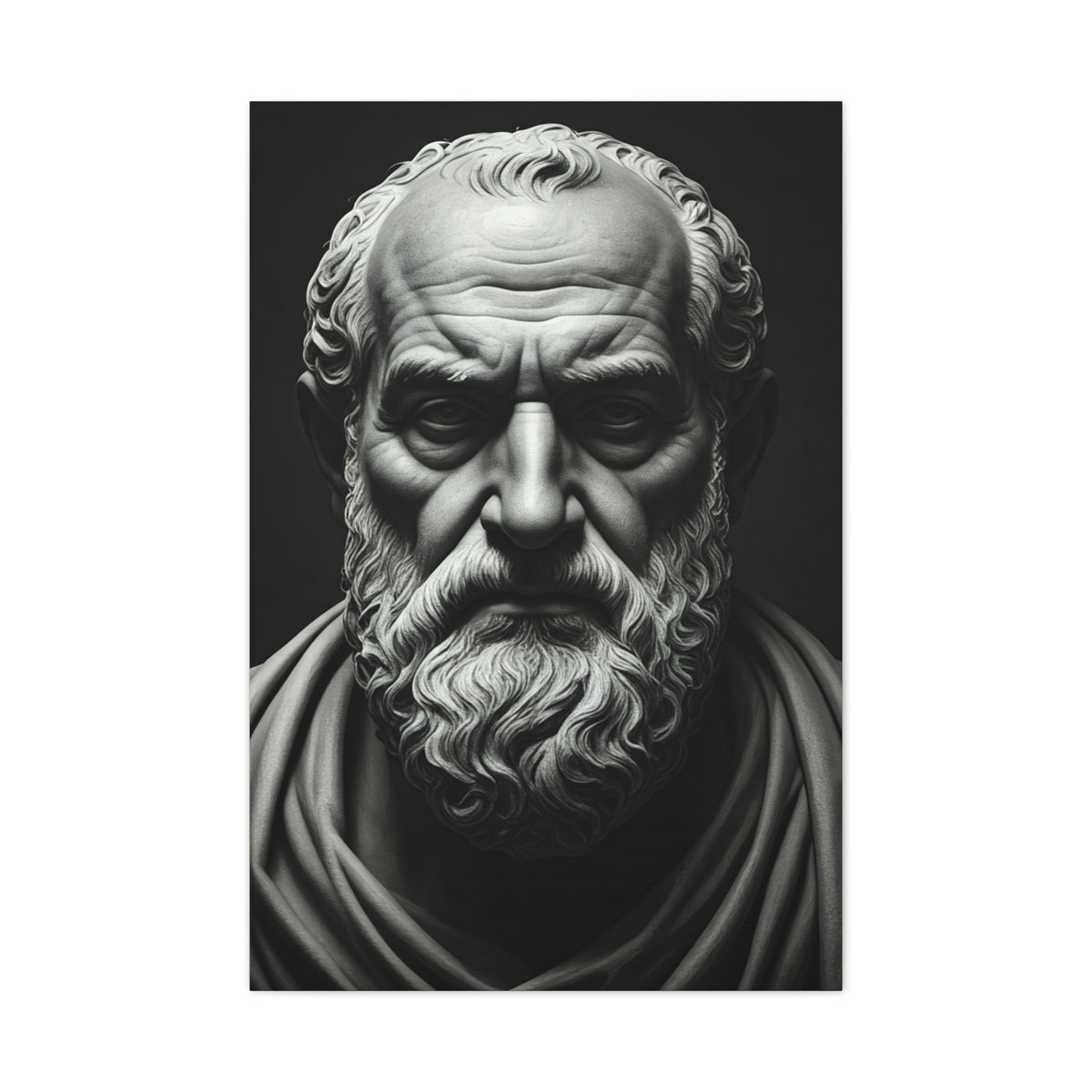 Timeless Wisdom Black & White Elder Portrait Wall Art & Canvas Prints