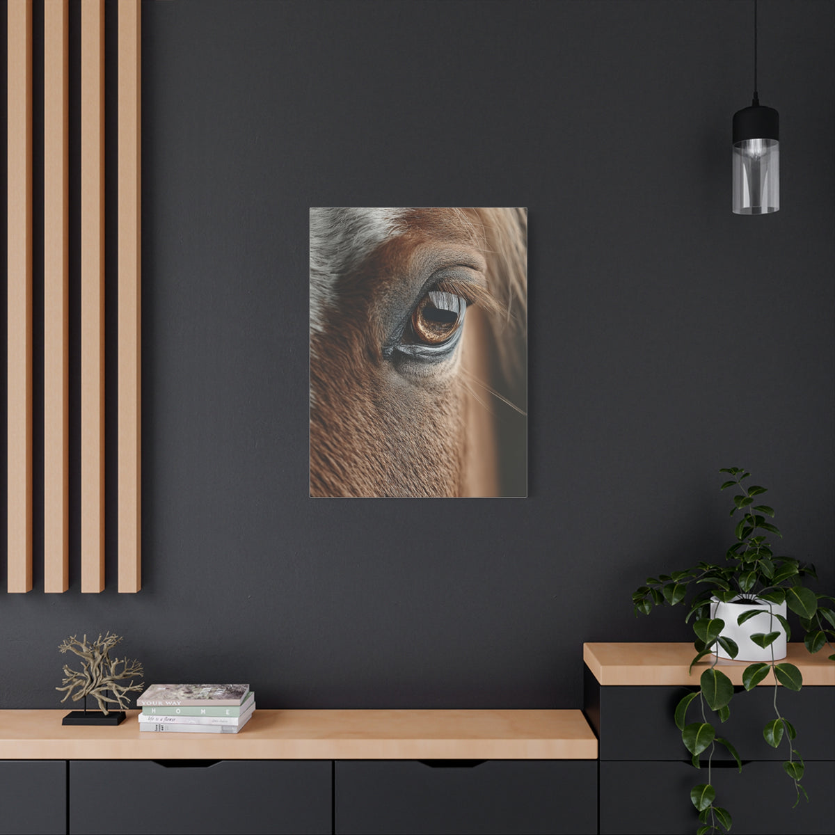 Horse Eye Macro Emotional Detail Wall Art & Canvas Print