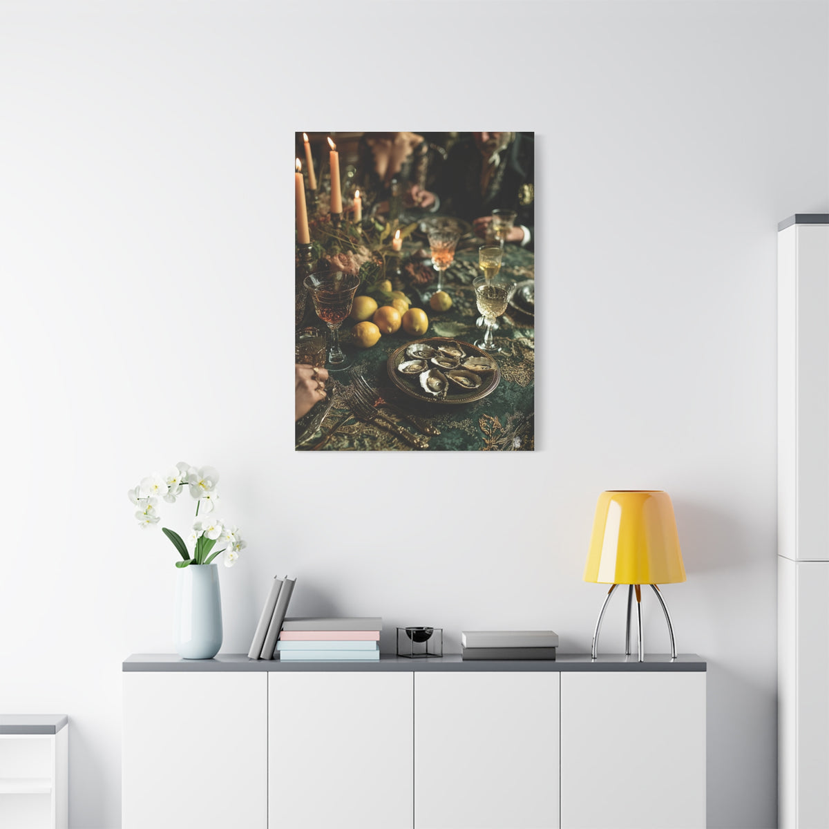 Elegant Dinner Party Table Scene Wall Art & Canvas Print