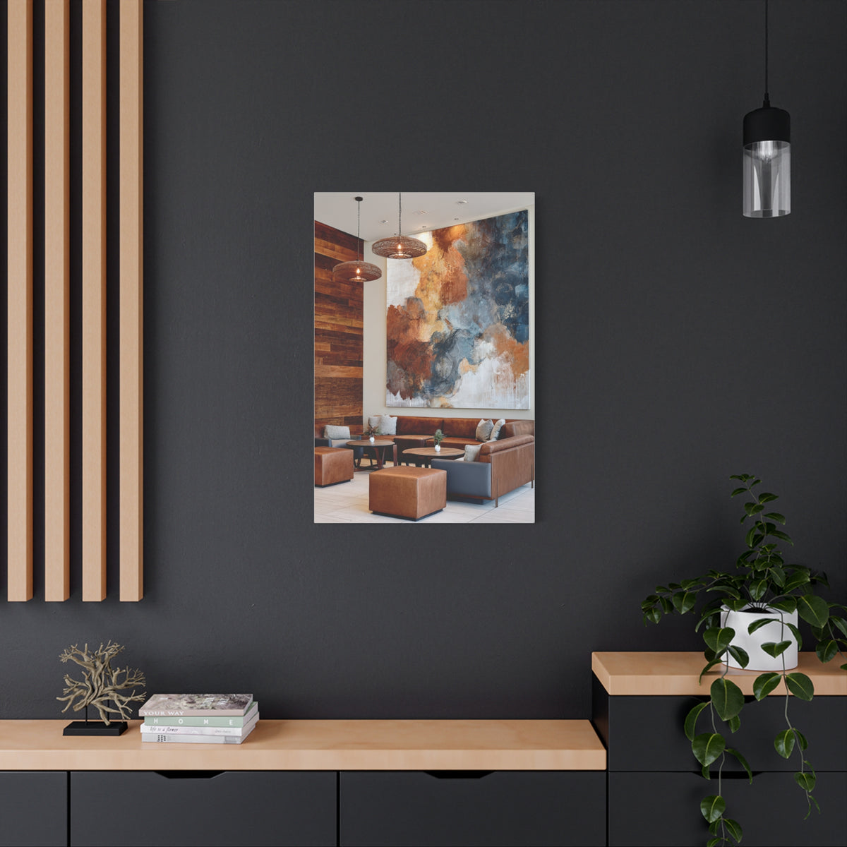 Luxury Earth Abstract Hotel Lobby Wall Art & Canvas Print