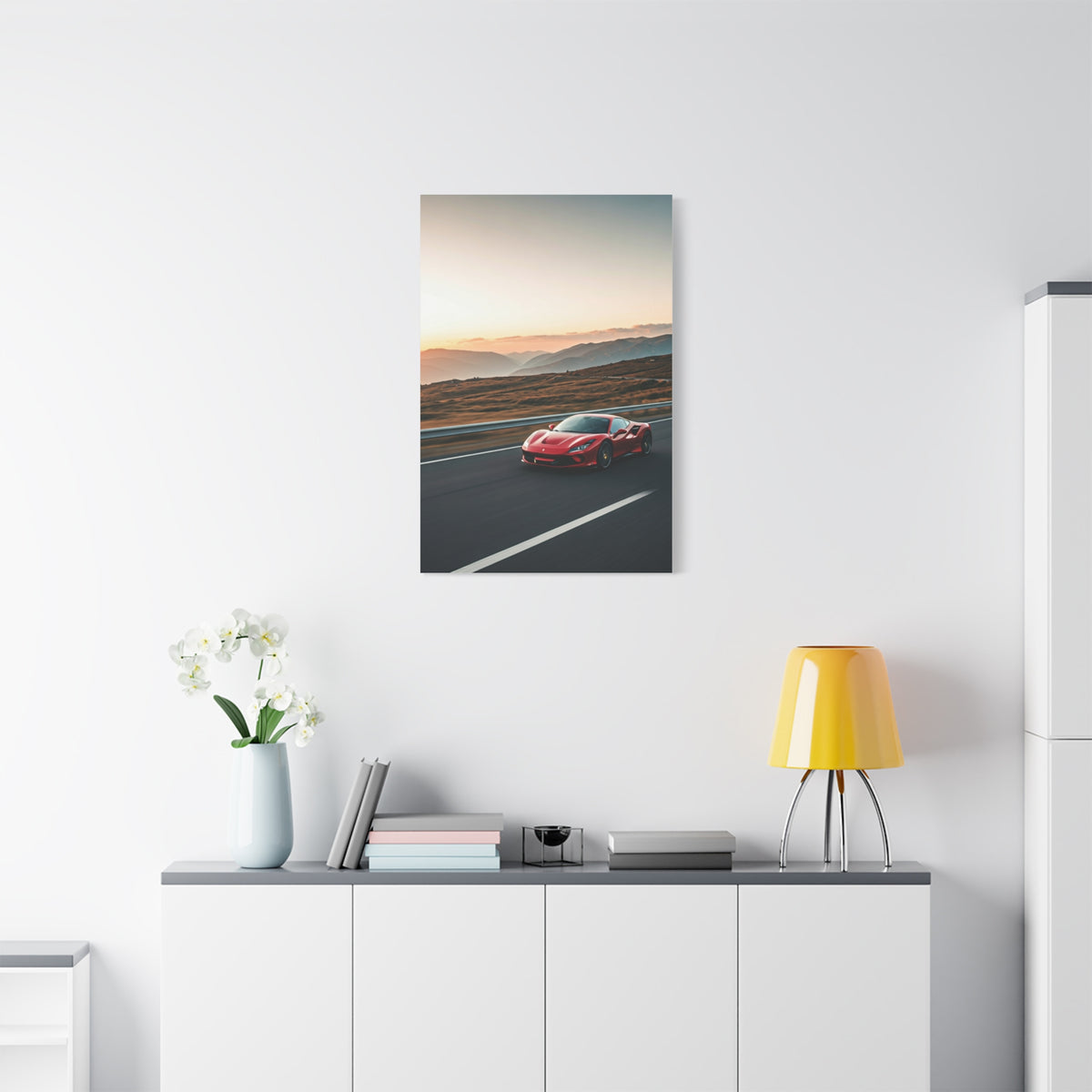 Ferrari F8 Tributo Winding Mountain Highway Wall Art & Canvas Prints