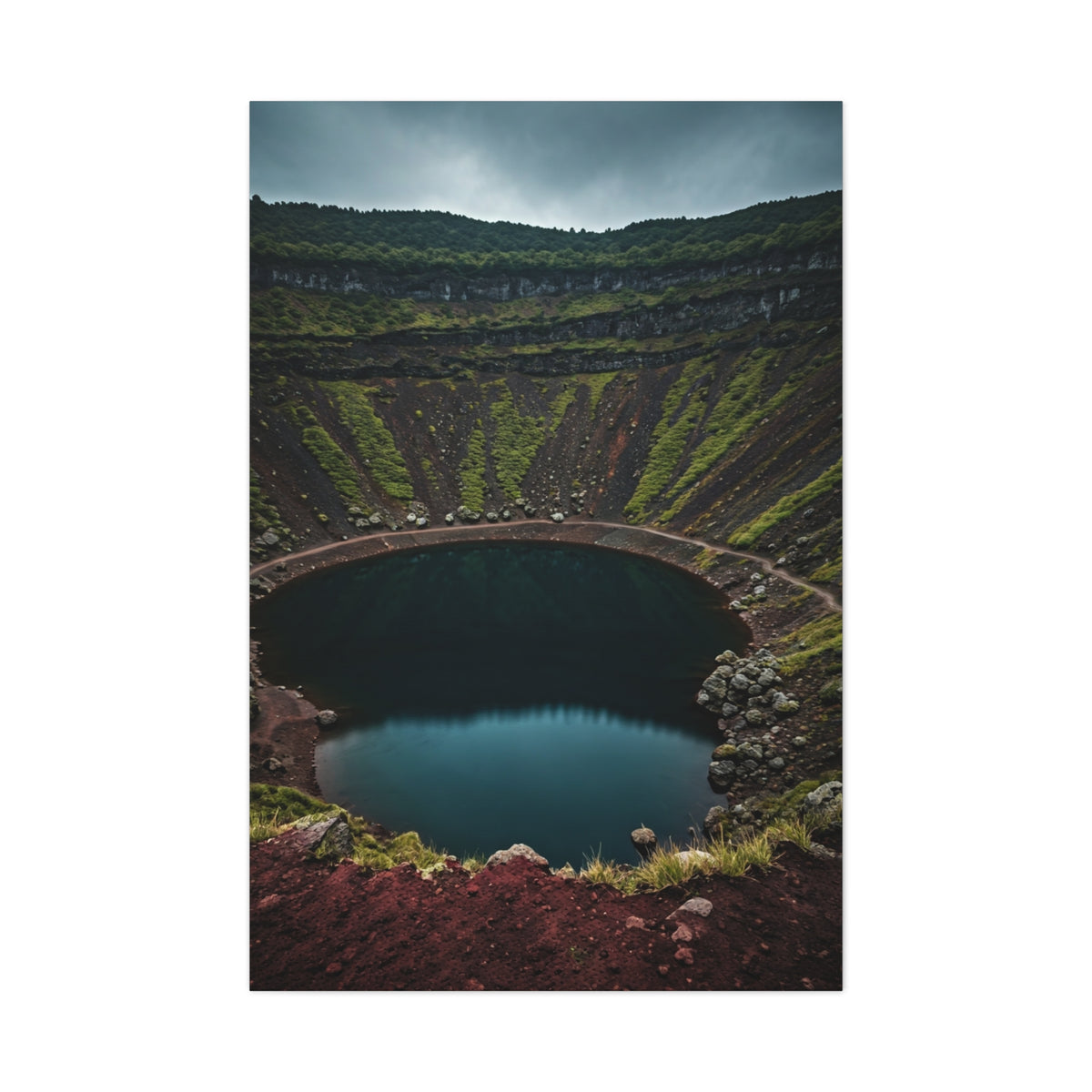 Volcanic Crater Lake Wall Art & Canvas Prints