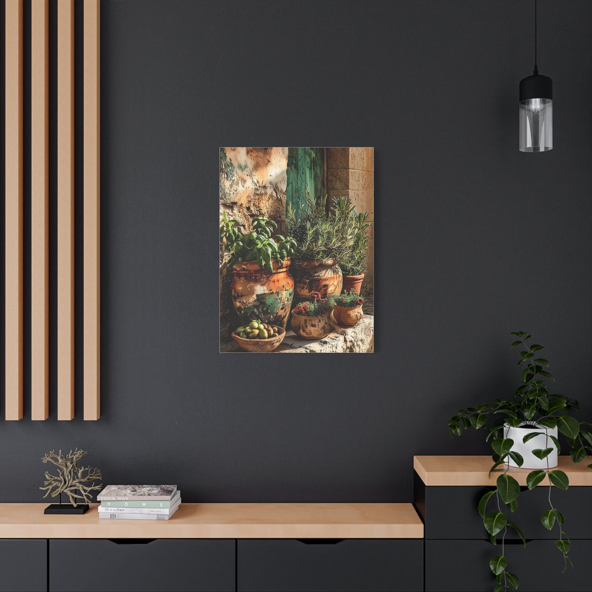 Mediterranean Herb Garden Still Life Wall Art & Canvas Print