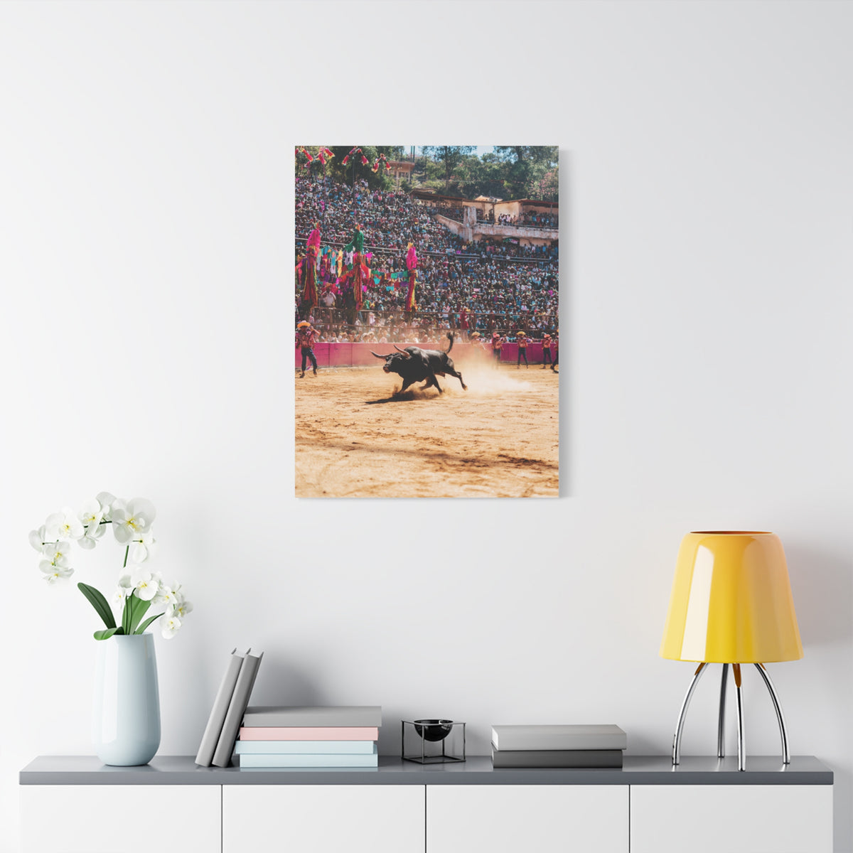 Latin American Bull Festival Arena Wall Art & Canvas Print