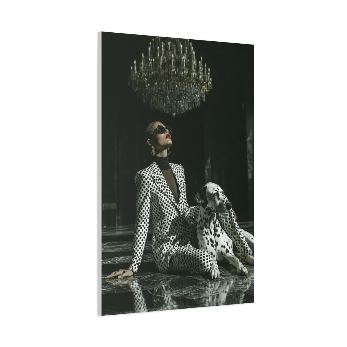Dalmatian Fashion Editorial Portrait Wall Art & Canvas Print
