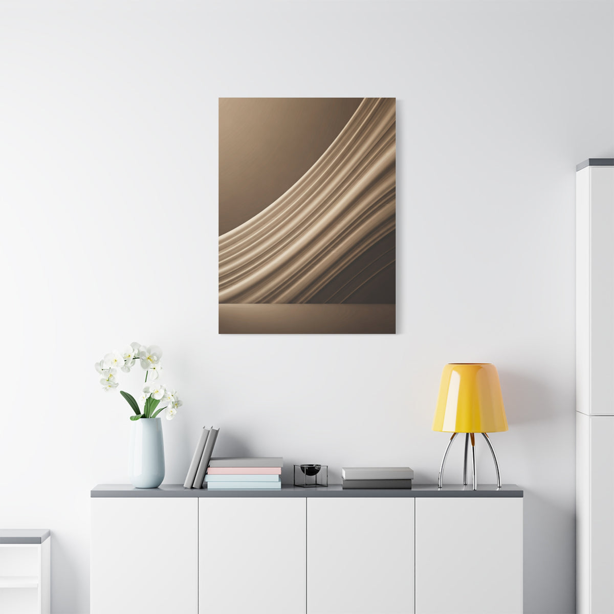 Layered Bronze Lines Abstract Wall Art & Canvas Prints