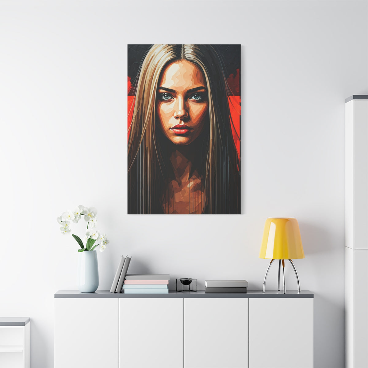 Intense Gaze Modern Portrait Wall Art & Canvas Print