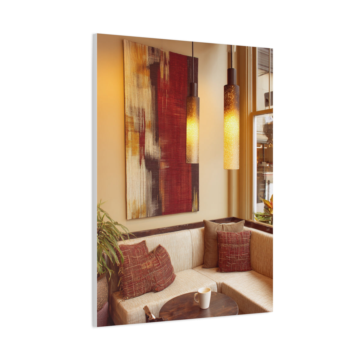 Woven Fiber Art Inspired Abstract Wall Art & Canvas Print