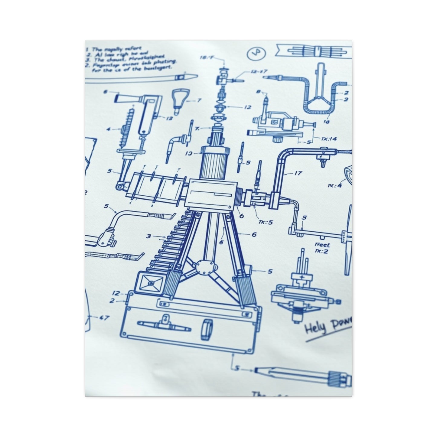 Masterpiece Blueprint & Patent Sketches Art Vision Wall Art & Canvas Print