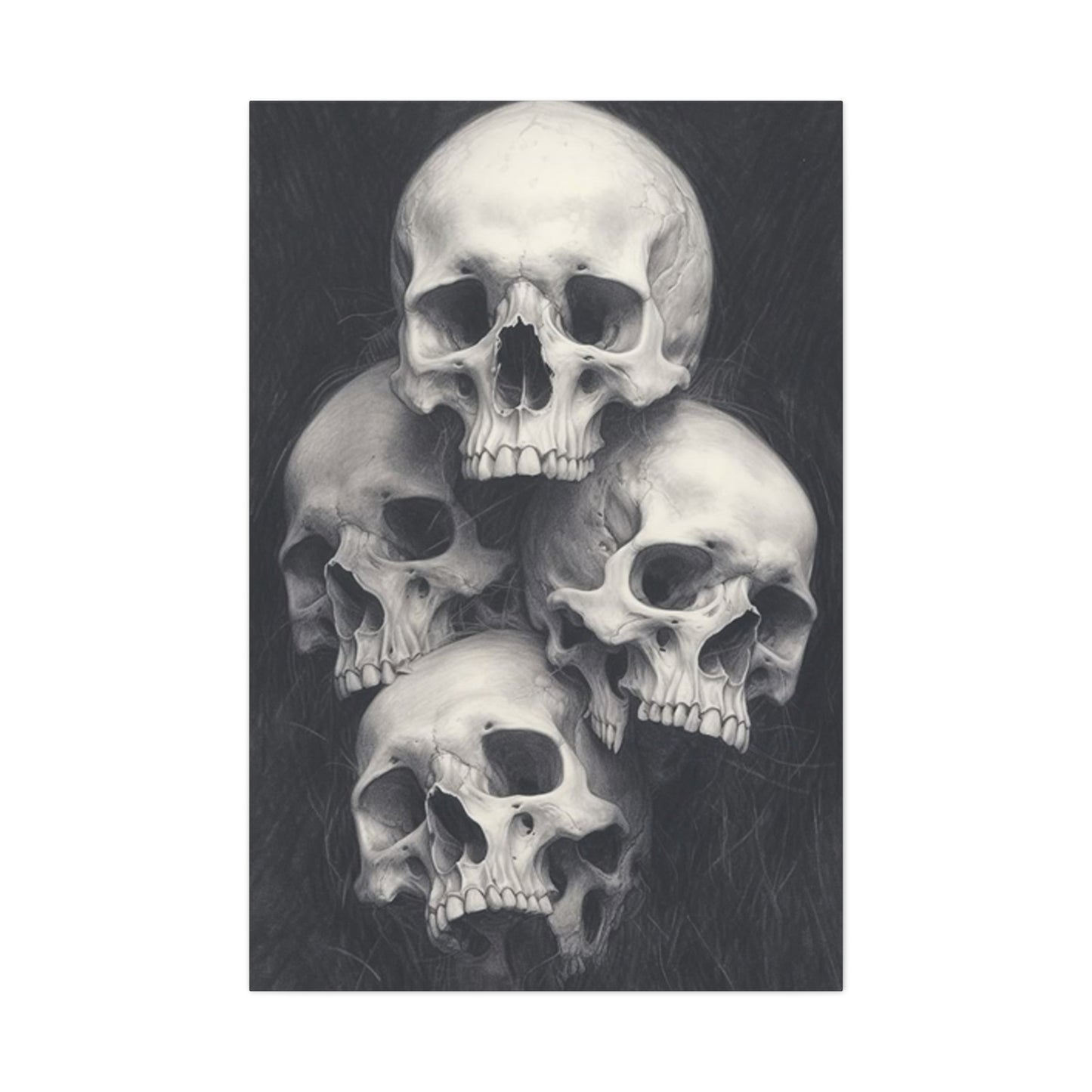 Four Scary Skulls Wall Art & Canvas Prints