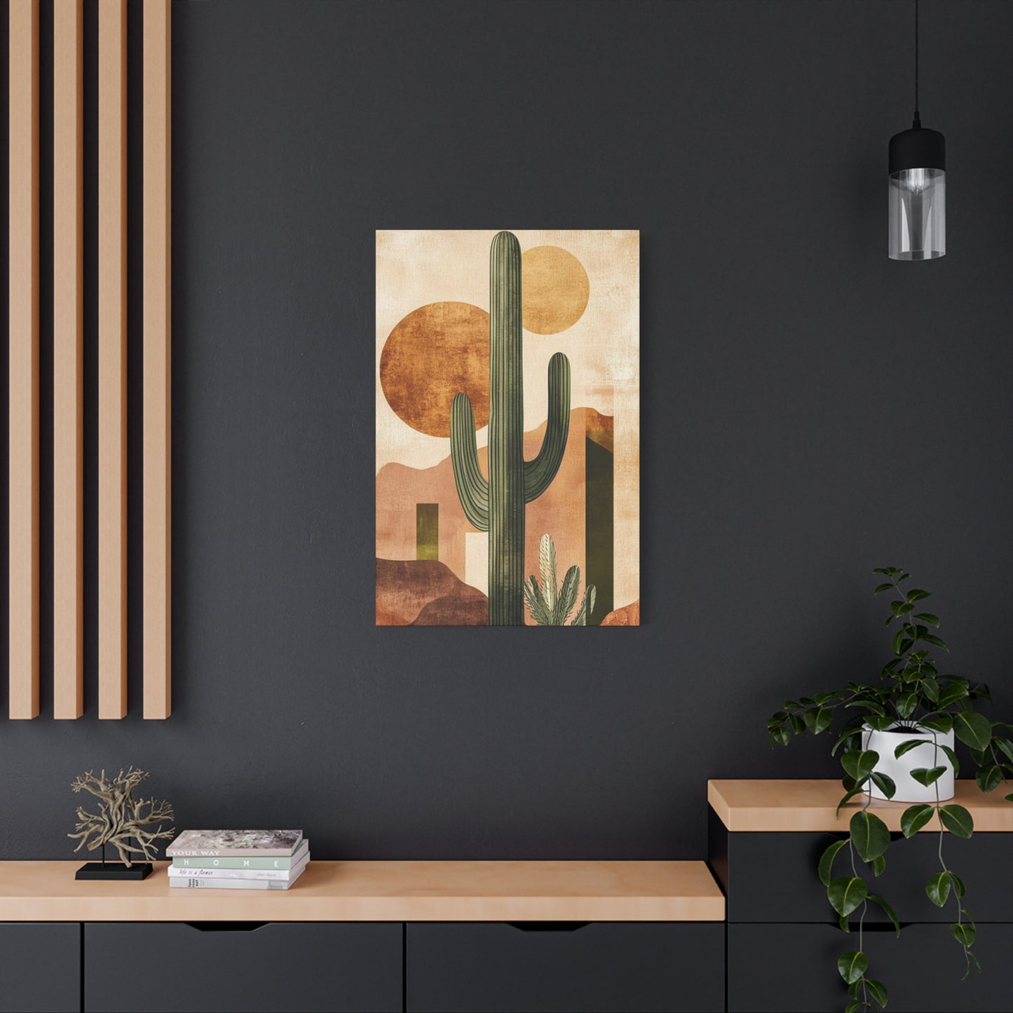 Long Cactus In Desert Wall Art & Canvas Prints