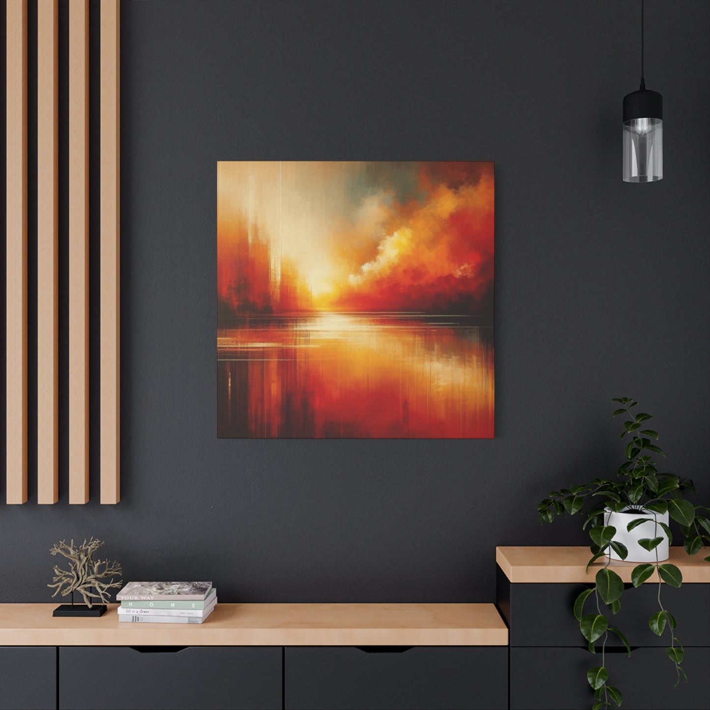 Bright Sunset Sky on River Wall Art & Canvas Prints