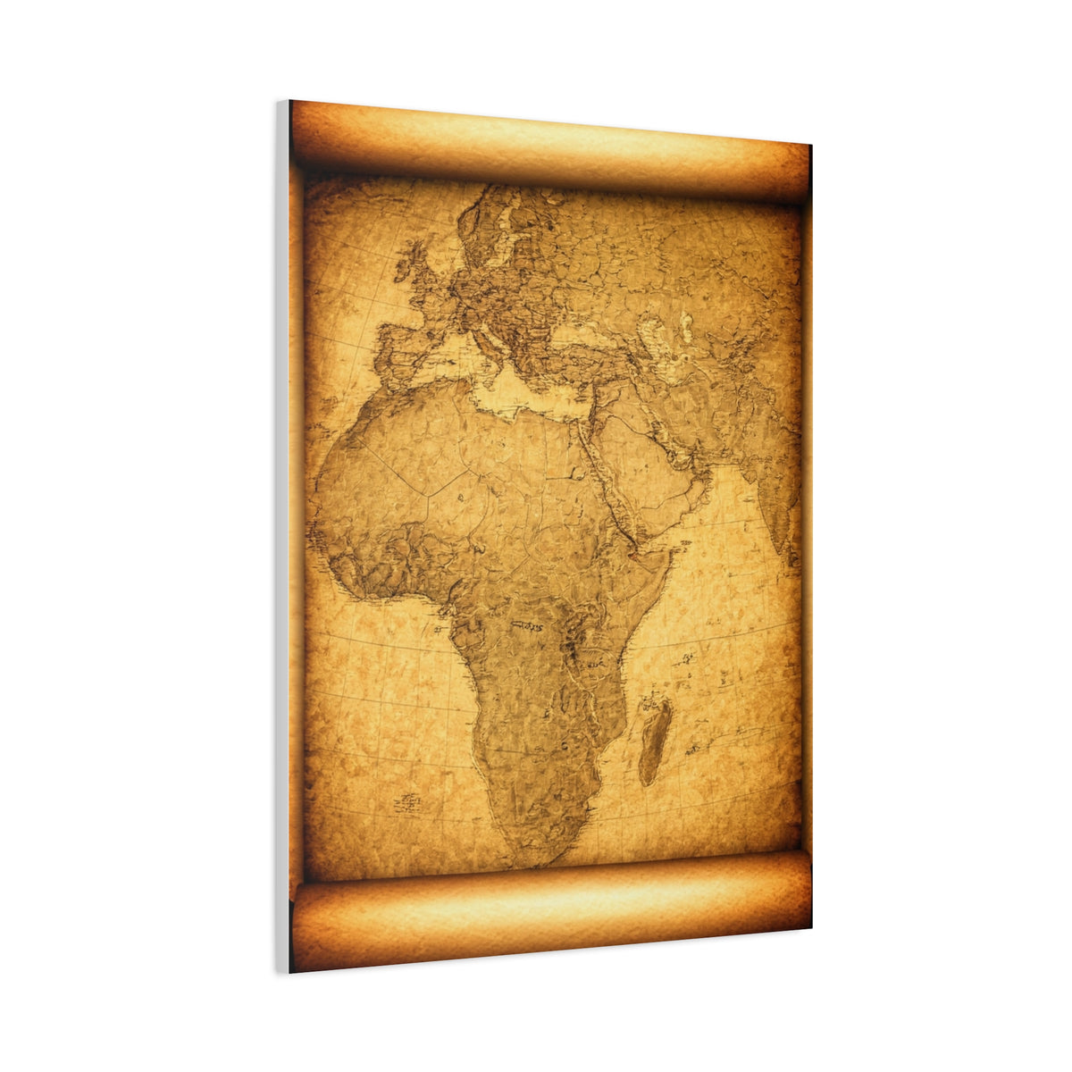Antique Parchment World Map Wall Art & Canvas Prints
