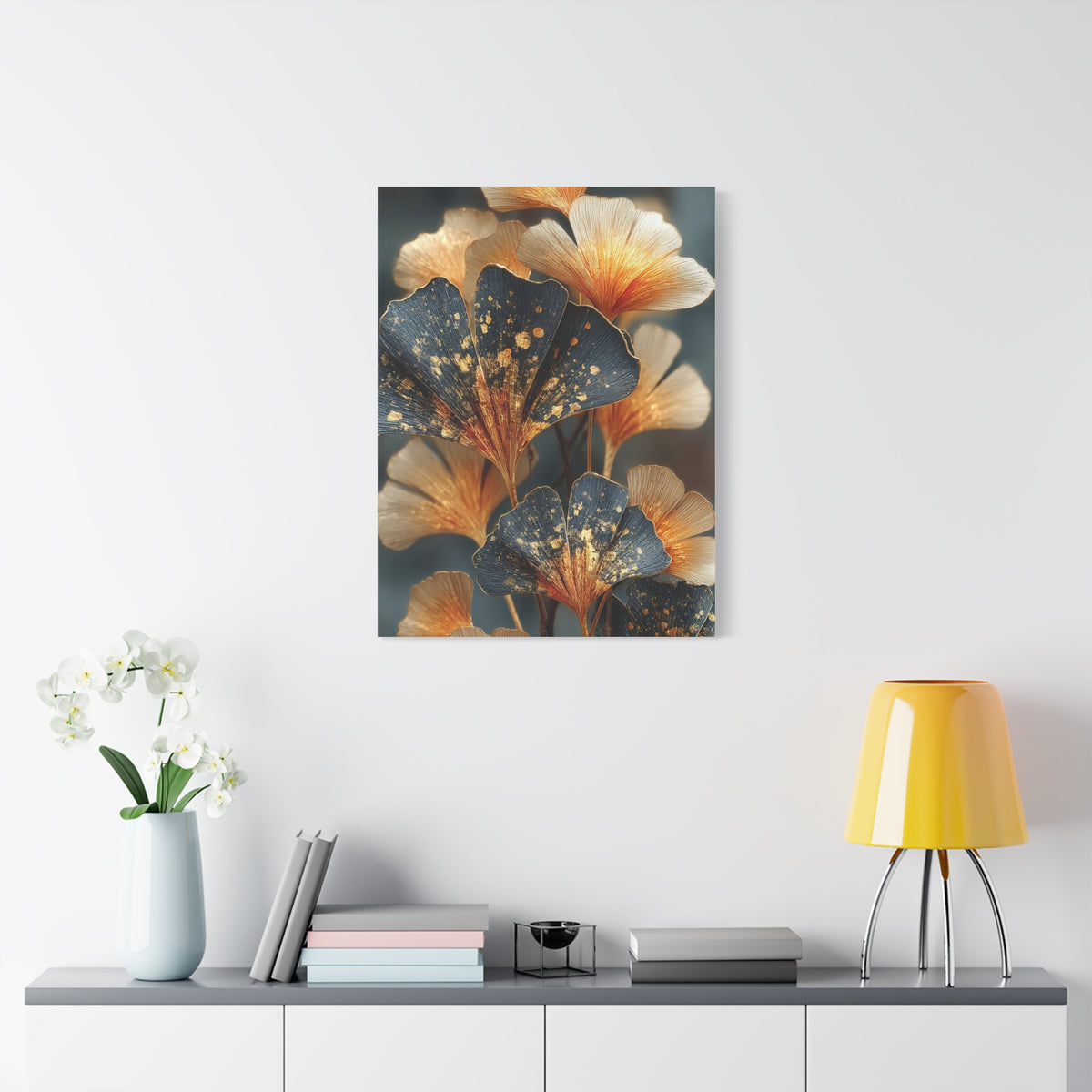 Ginkgo Gold Leaf Botanical Wall Art & Canvas Print