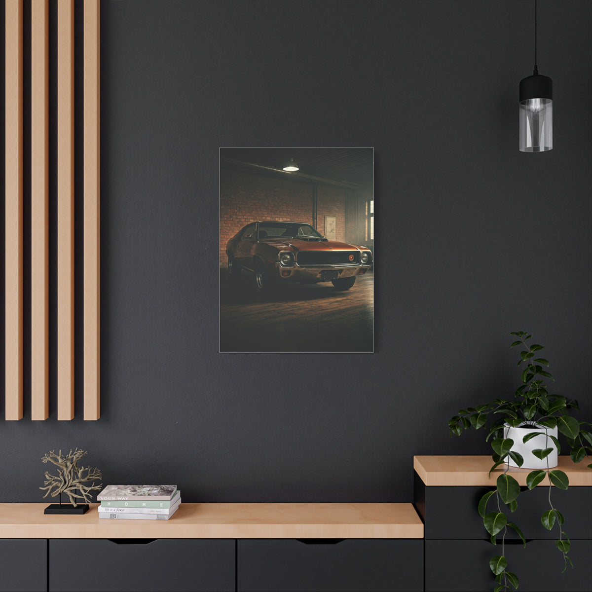 AMC Javelin Classic Americana Garage Wall Art & Canvas Prints