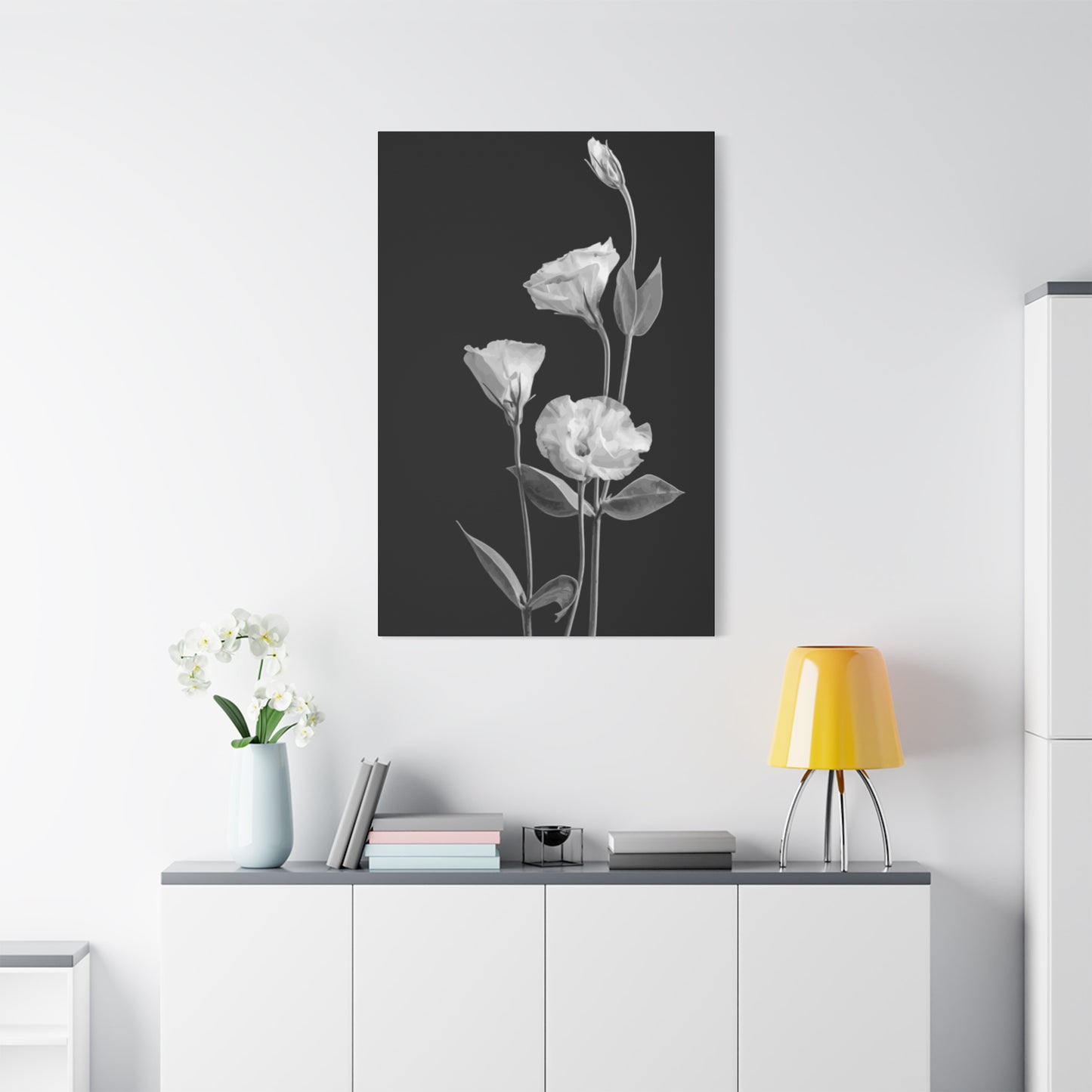 Black and White Flower Wall Art & Canvas Prints