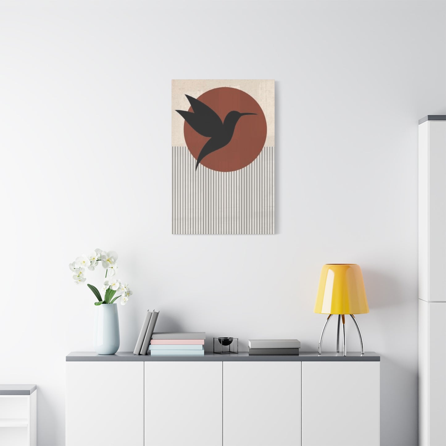 Humming Bird Silhoette Wall Art & Canvas Prints