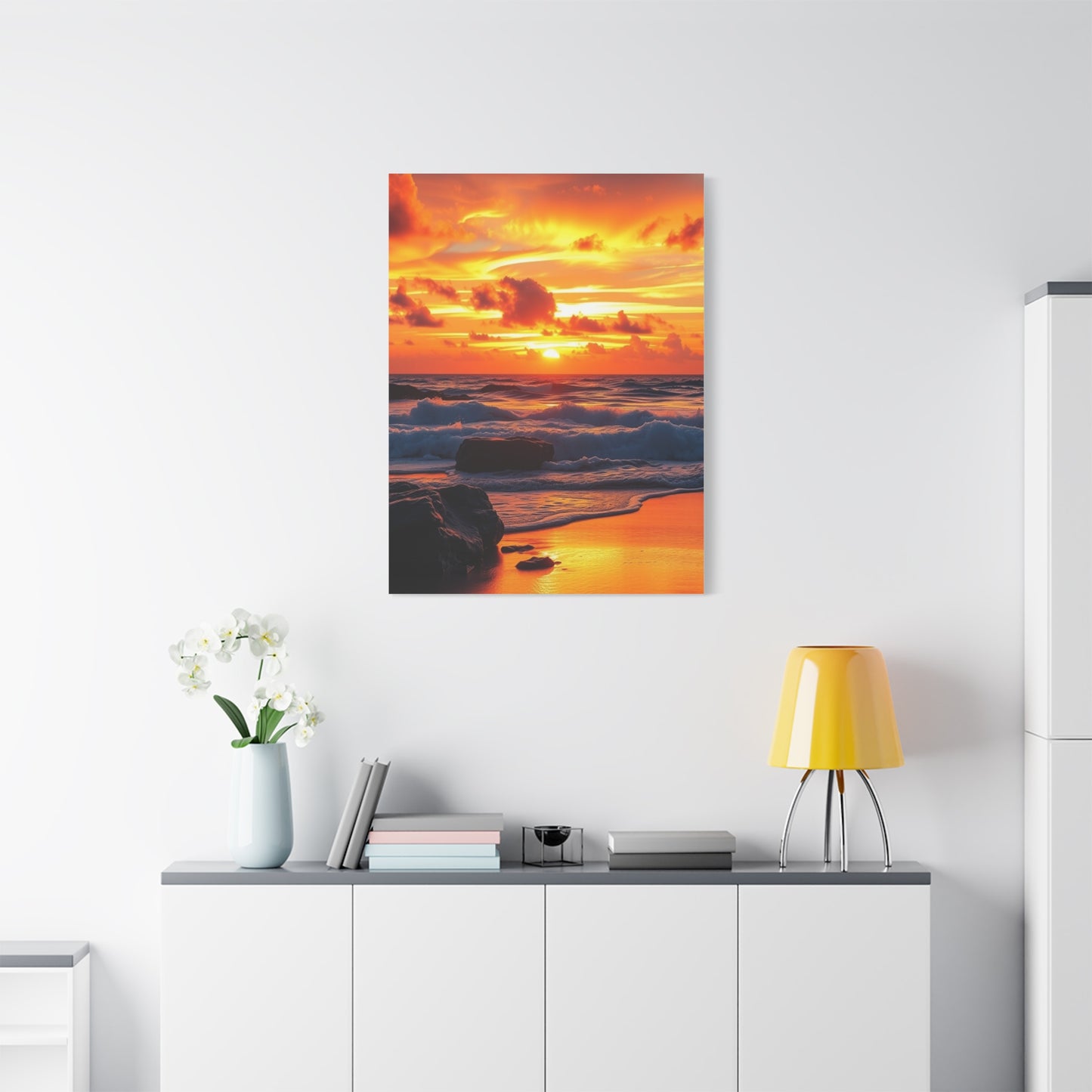 Beach Sunrise and Sunset Art Luxury Canvas Wall Art & Canvas Print