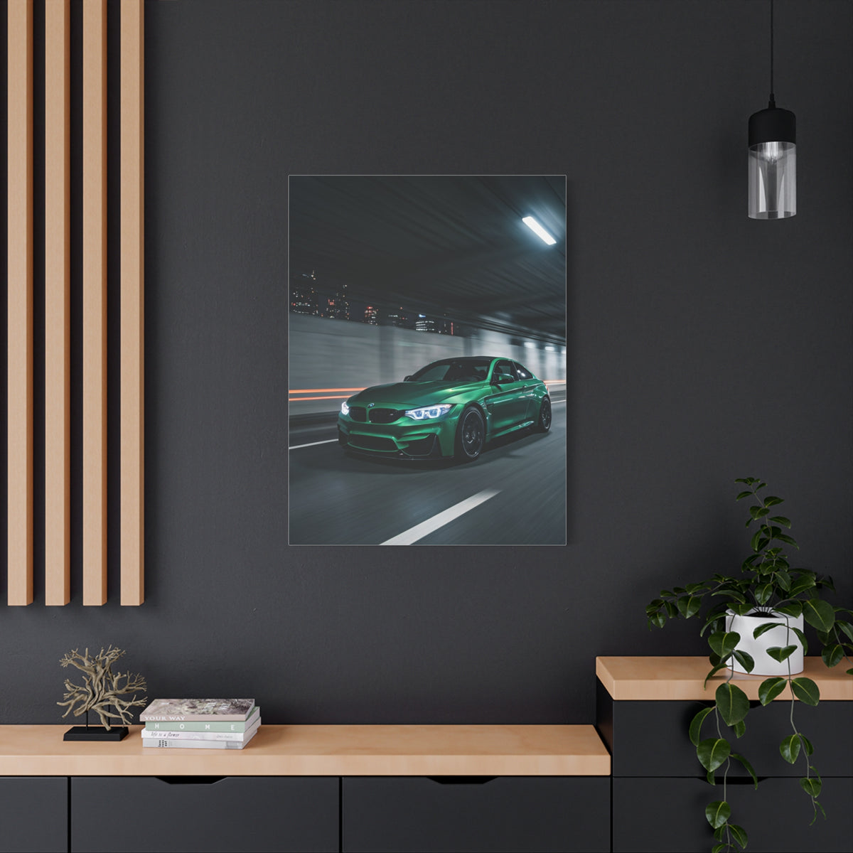 BMW M4 City Tunnel Motion Blur Wall Art & Canvas Prints