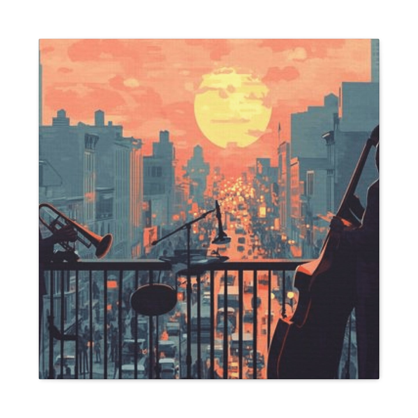 Musicians in Sunset Wall Art & Canvas Prints