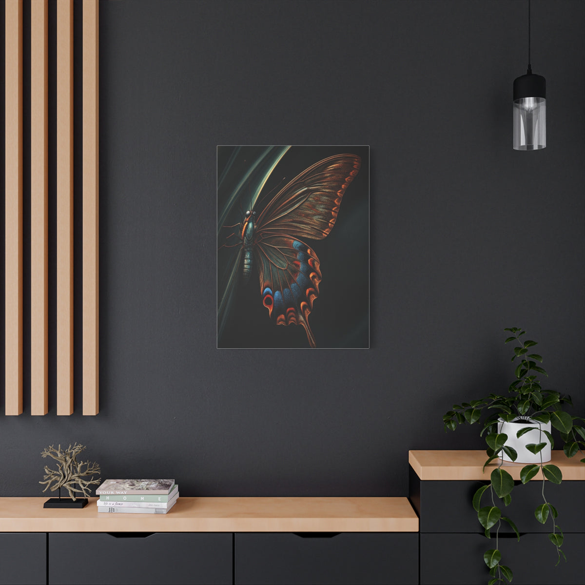 Copper Swallowtail Butterfly with Jewel Wing Patterns Wall Art & Canvas Prints