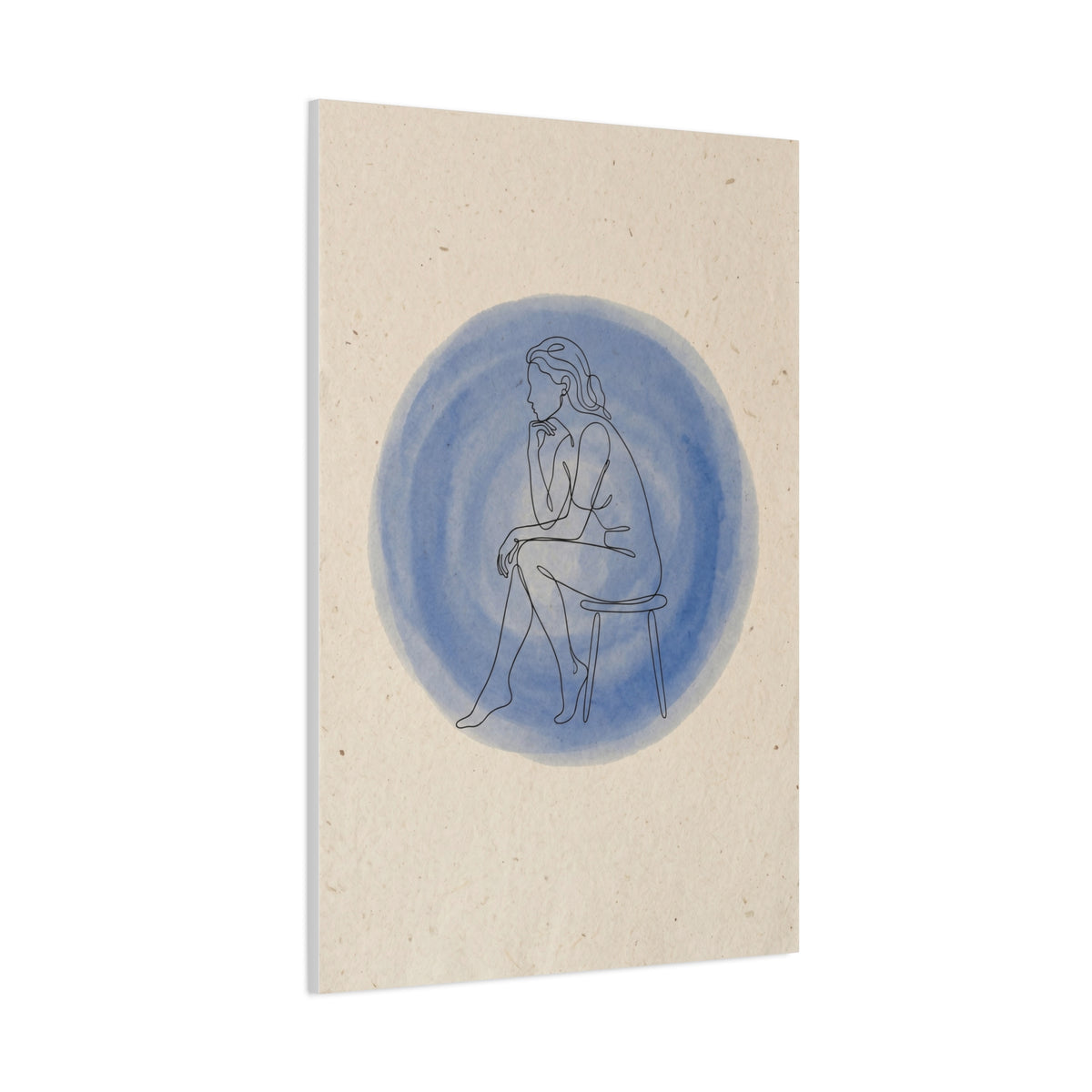 Minimal Thinker Line Art Composition Wall Art & Canvas Print
