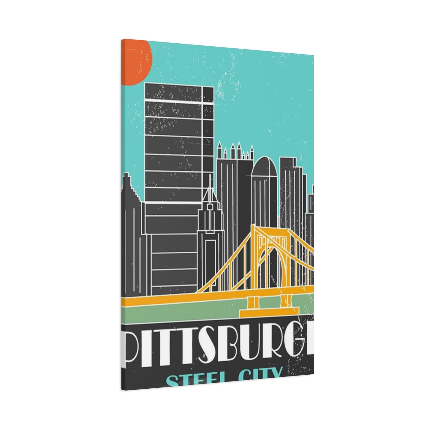 Pittsburgh The Steel City Poster Wall Art & Canvas Prints
