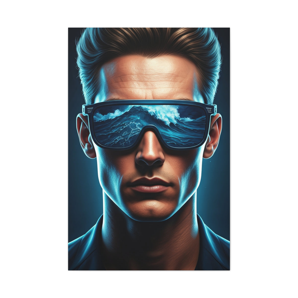 Neon Ocean Reflection Vision Wall Art & Canvas Prints
