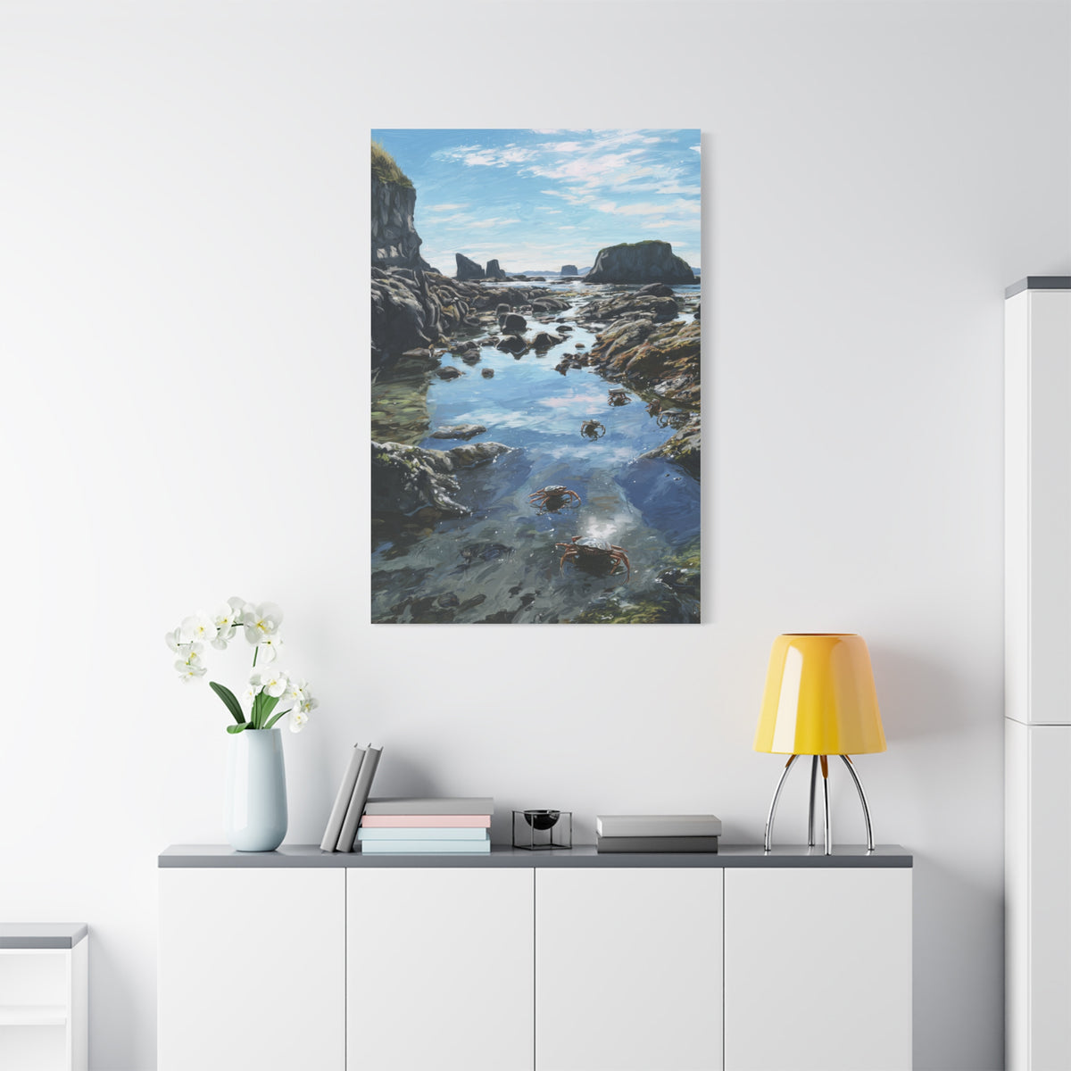 Tide Pools Along Rocky Coastal Shore Wall Art & Canvas Print