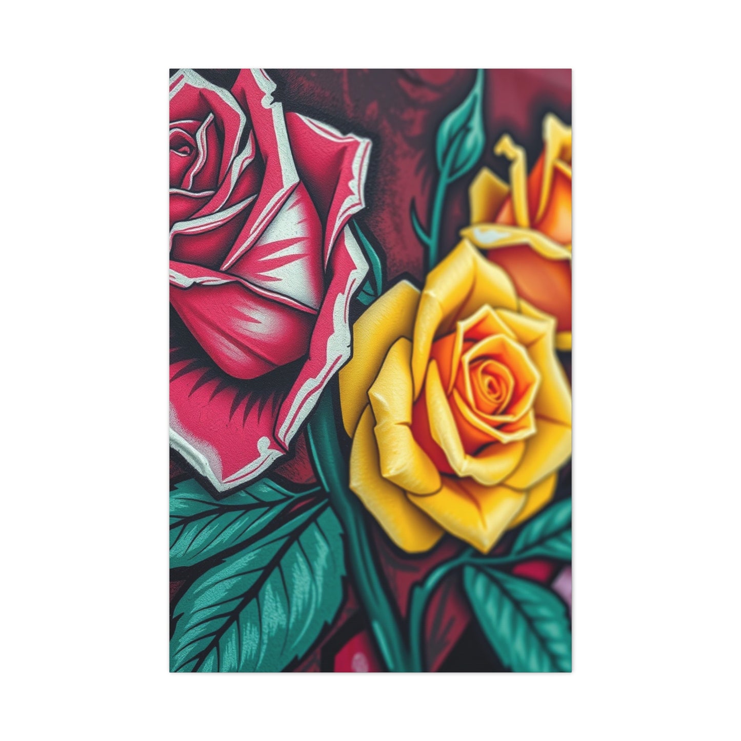 Exquisite Graffiti Blossoms Wall Art & Canvas Print