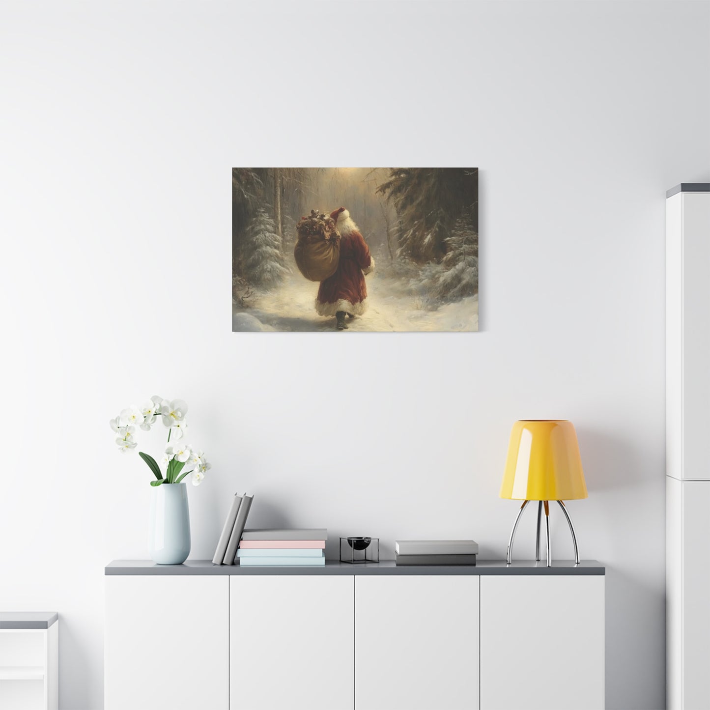 Santa Claus With Gifts Wall Art & Canvas Prints