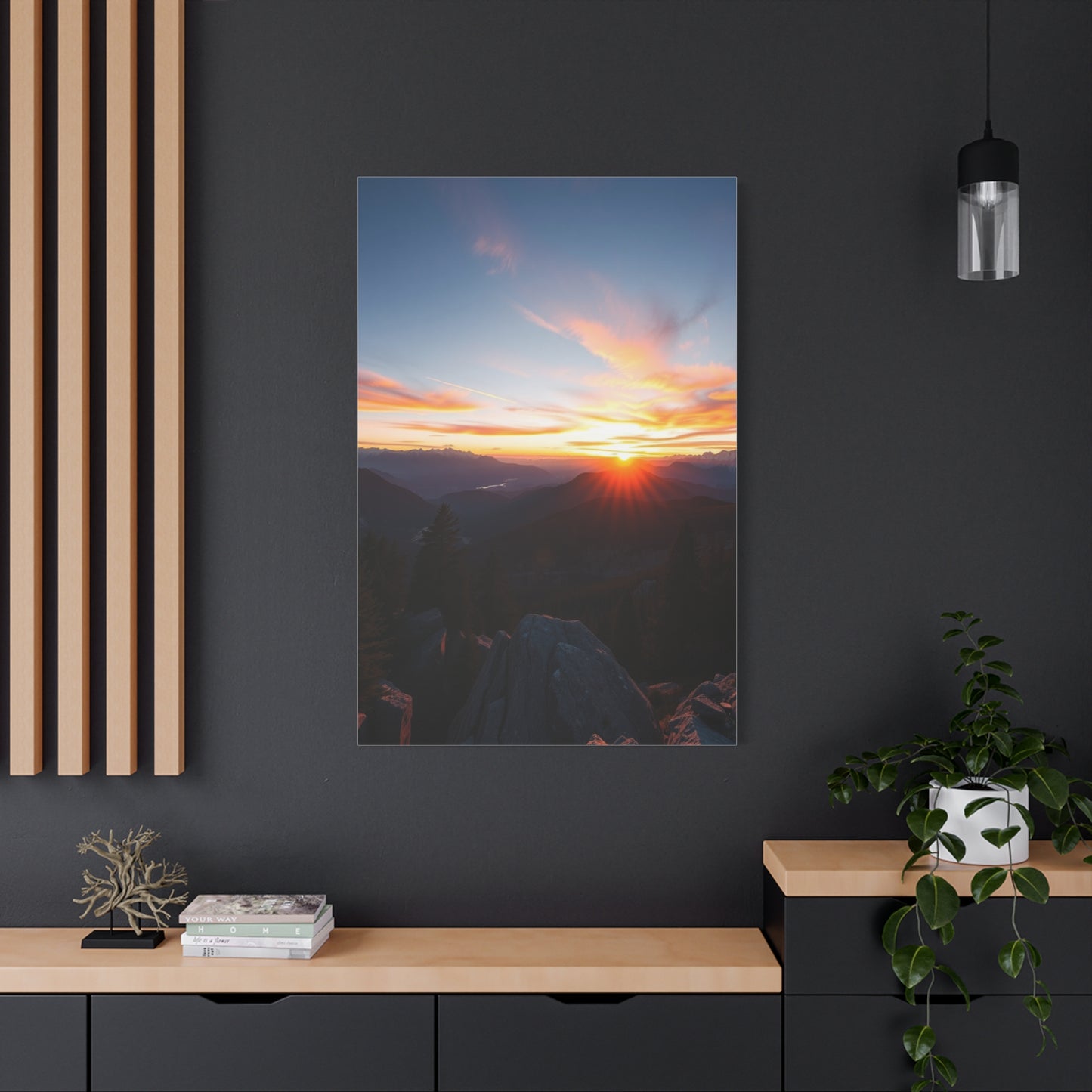 Zenith Glow: Mountain Reverie Wall Art & Canvas Print