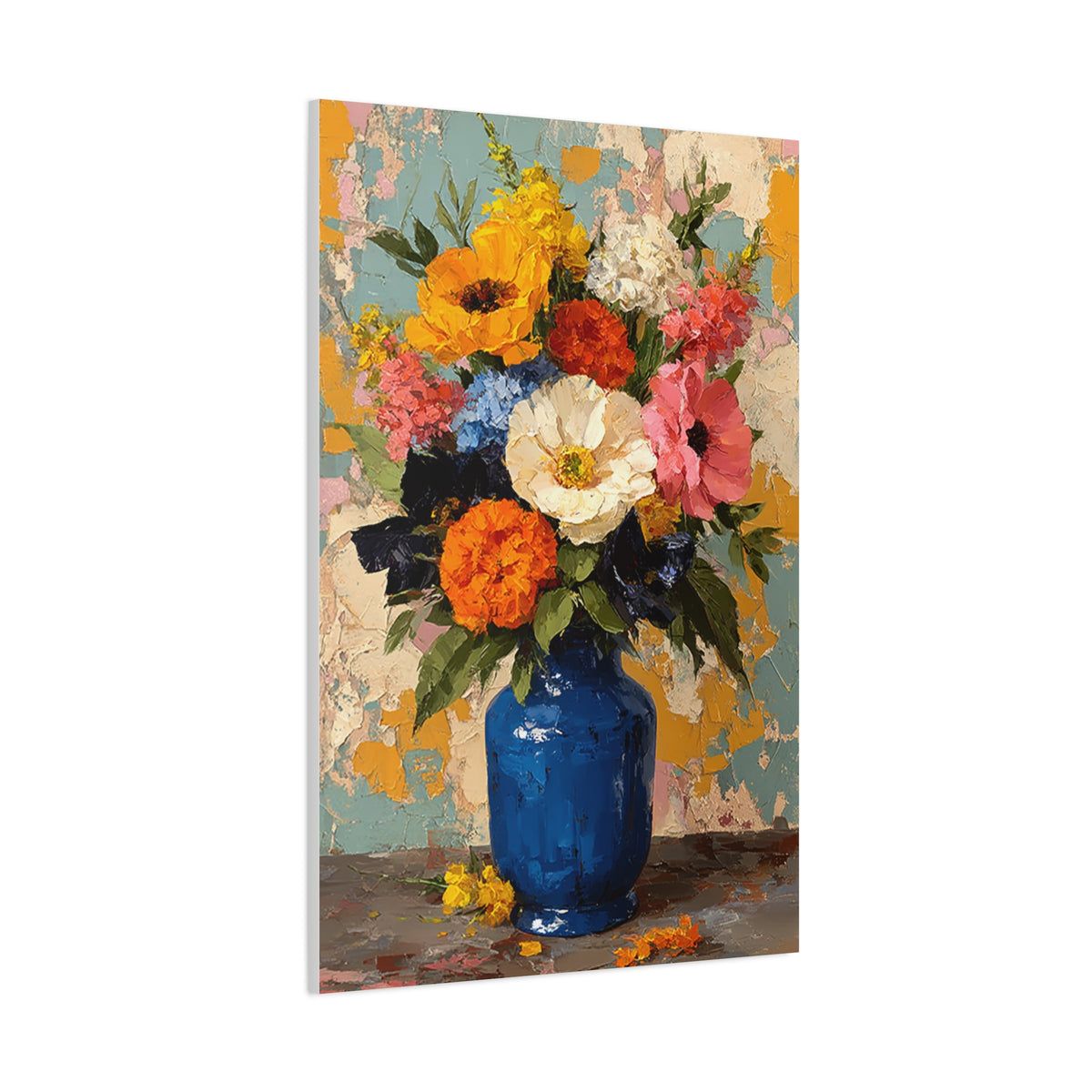 Expressive Floral Vase Composition Wall Art & Canvas Print