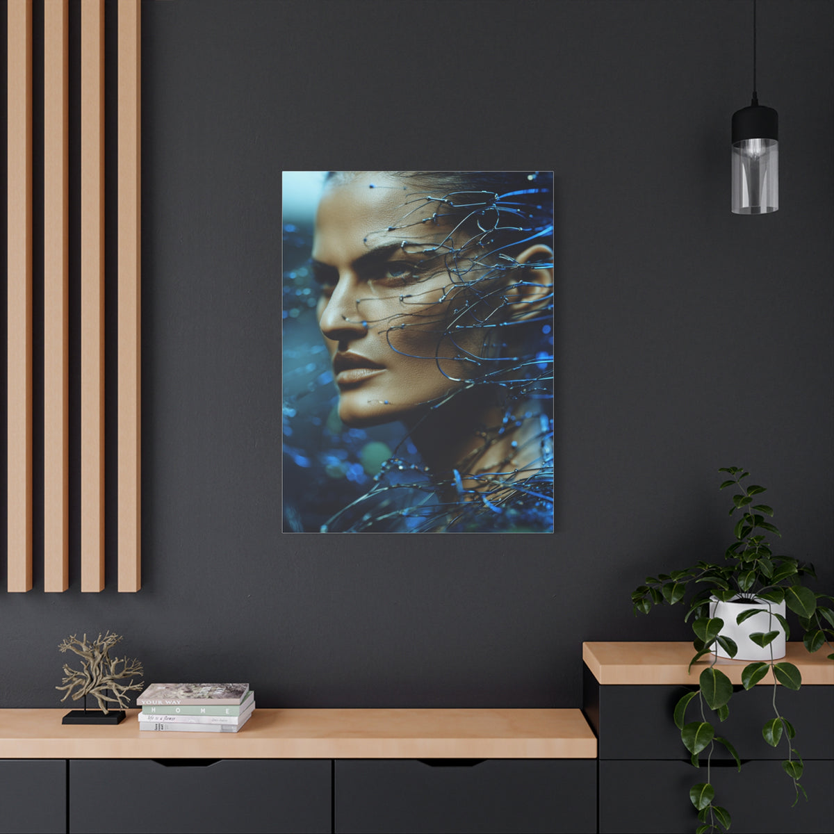Futuristic Cyberpunk Fashion Portrait Wall Art & Canvas Print